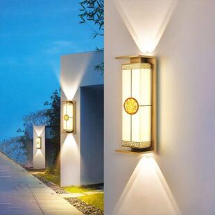 上下发光太阳能防水壁灯围墙别墅大门阳台花园庭院户外室外壁灯