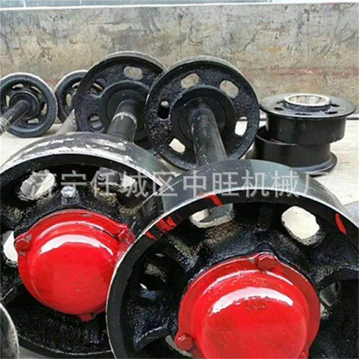 铁路轨道矿车轮对矿用防尘闭式实心轨道窑车轮轨道用铸钢矿车轮对