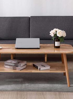 ZTO实木茶几易简约客厅小户型茶桌现代原木创意室时卧简尚橡胶木