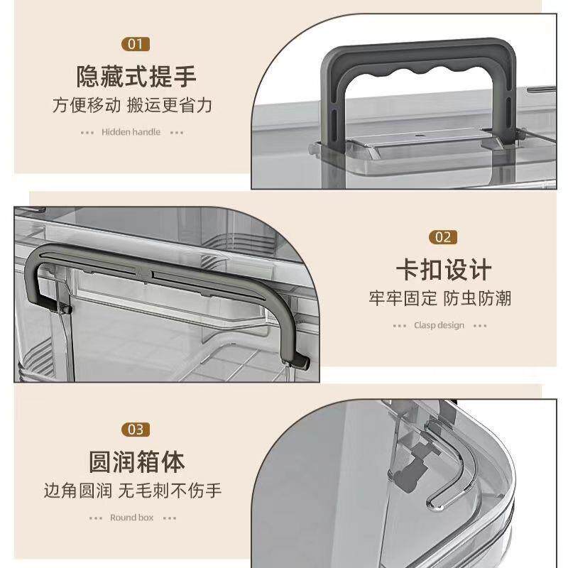 零食收纳箱密学封塑料透明家用物储物箱杂药品整理生宿无品牌/舍
