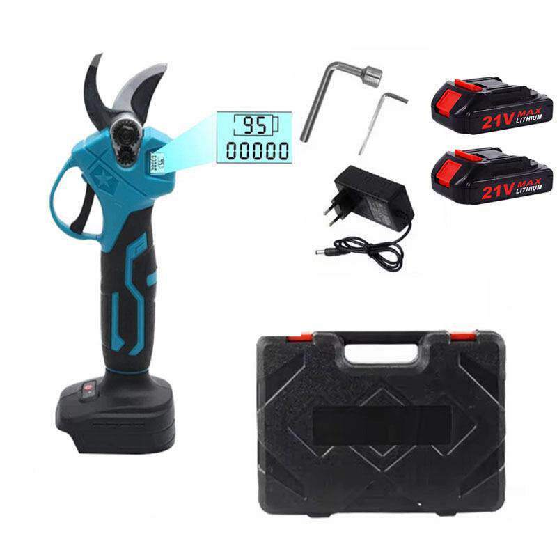 21V无绳电动剪树枝机LC显示屏剪高盆景538剪D机枝园林工具电剪刀