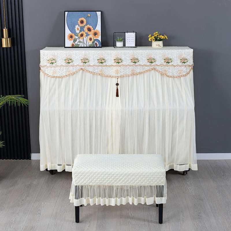 新款钢琴罩防尘全罩套弹琴不取琴罩琴键巾单双人凳子防尘罩子代发