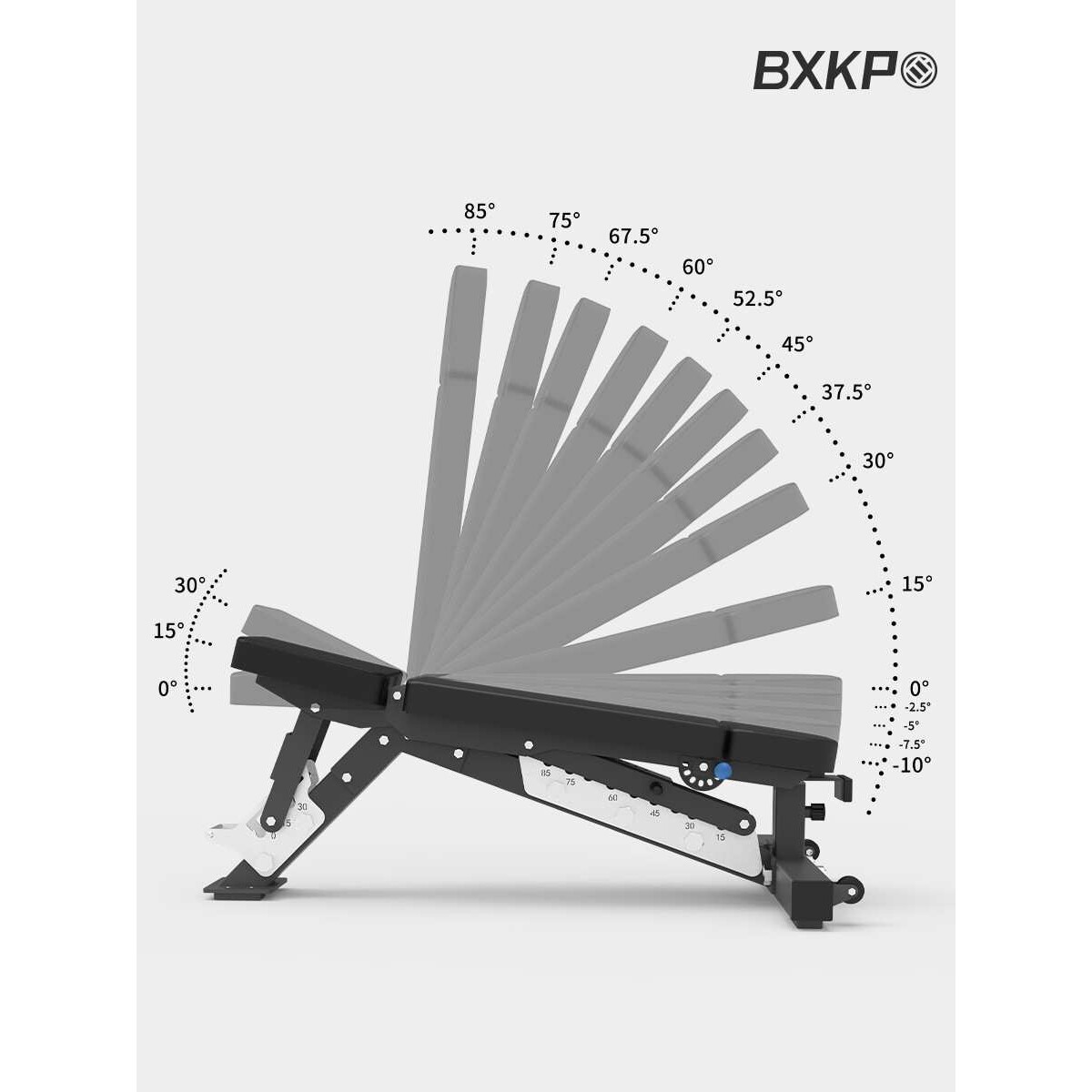 三段式可调节哑铃凳商用多功能健身椅房家飞鸟卧推凳三折叠哑铃凳