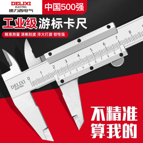 德力西电气游标卡尺高精度小型机械家用新款工业级游标卡尺不锈DB