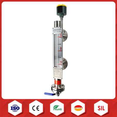 安森ACL磁翻板液位计带远传变送器传感侧顶装开关浮子面智能传感