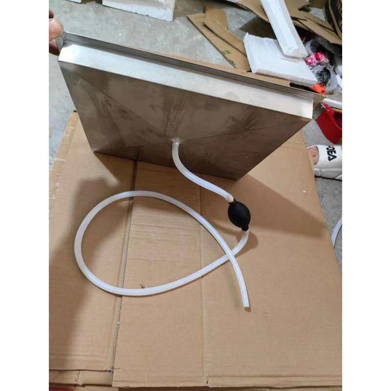 不锈钢茶盘嵌入式茶桌不锈钢底盘接水盘排水盘茶盘接水托盘带排水