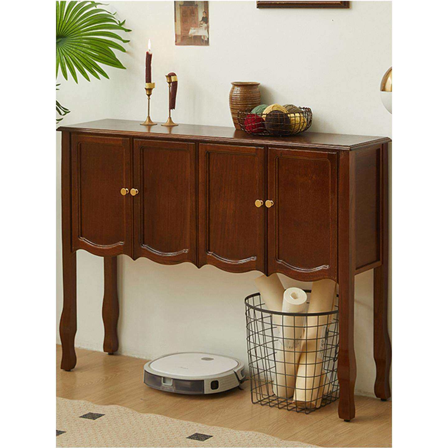 美式实木玄关柜复古收纳柜子客厅餐边柜置物柜入户门厅装饰柜,电子元器件市场,其它元器件,淘宝优惠券,粉丝福利购,淘宝优惠卷