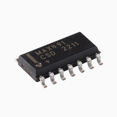 原装MAX491CSD+TSOIC-14低功耗限摆率RS-485/RS-422收发器芯片