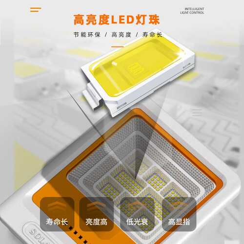 太阳能投光灯庭院户外大门口防水工程款超亮大功率led太阳能灯