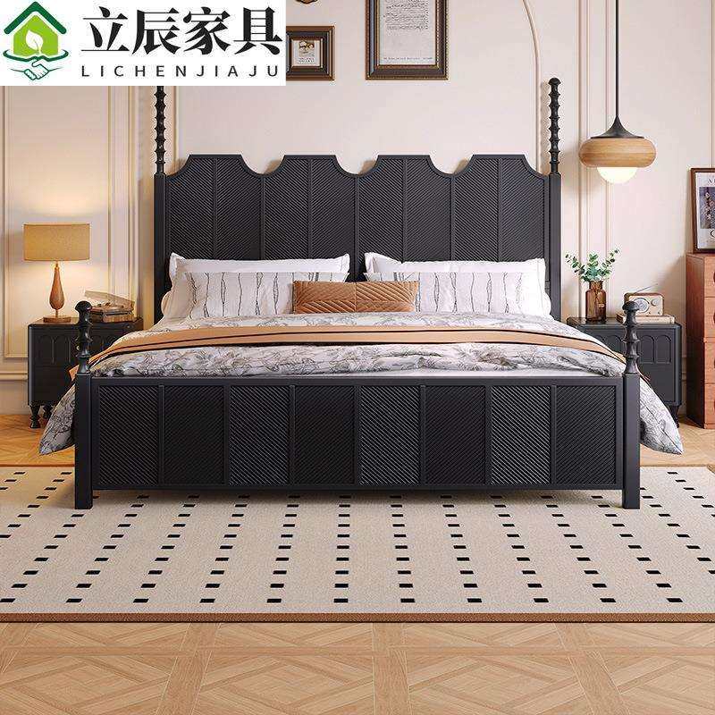 2024年新款主卧双人法式1米8中古风艾米婚床美式复古高端实木床,3C数码配件,USB灯,淘宝优惠券,粉丝福利购,淘宝优惠卷