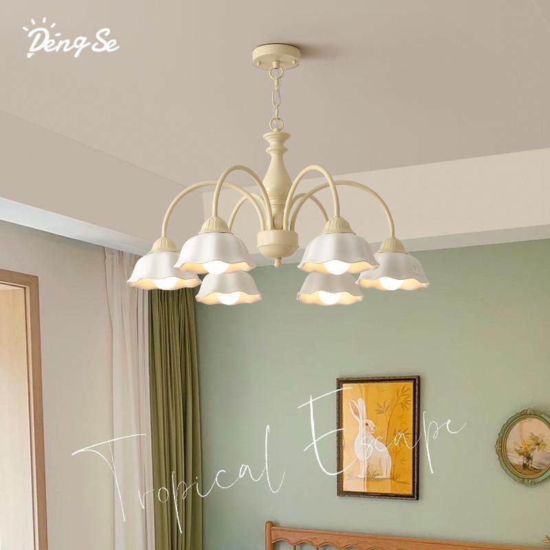 法式奶油风吊灯北欧现代复古陶瓷网红民宿客厅餐厅书房主卧室灯具,电子元器件市场,其它元器件,淘宝优惠券,粉丝福利购,淘宝优惠卷