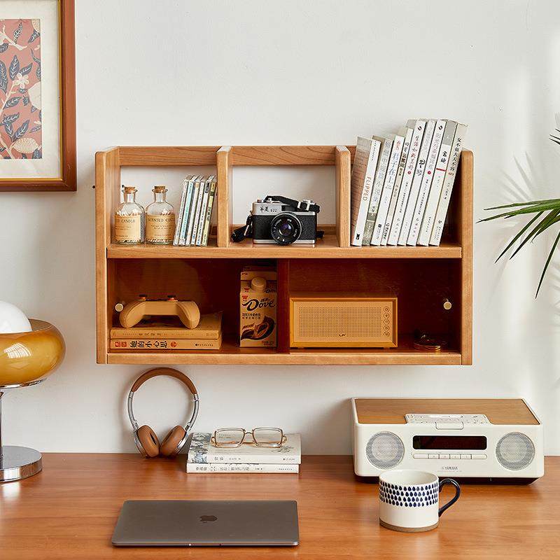 樱桃木挂墙书架玻璃门桌面日式收纳防尘柜实木整理收纳柜,3C数码配件,USB灯,淘宝优惠券,粉丝福利购,淘宝优惠卷
