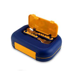 不锈钢三格分格饭盒新款长方形餐盒学生儿童便当盒成人饭盒840ML