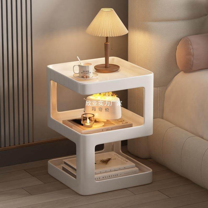 白色床头柜边几创意小户型替代置物架现代简约客厅沙发卧室床边桌,电子元器件市场,其它元器件,淘宝优惠券,粉丝福利购,淘宝优惠卷