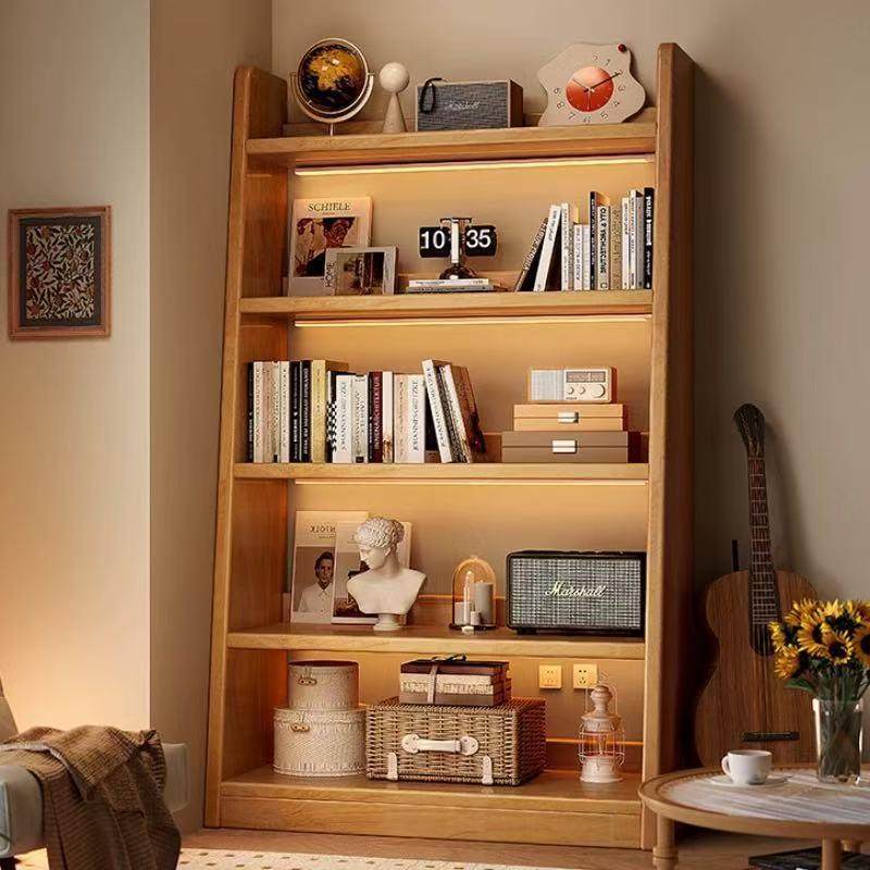 实木书架梯形置物架落地展示柜一体靠墙多层客厅收纳柜儿童储物柜,3C数码配件,USB灯,淘宝优惠券,粉丝福利购,淘宝优惠卷