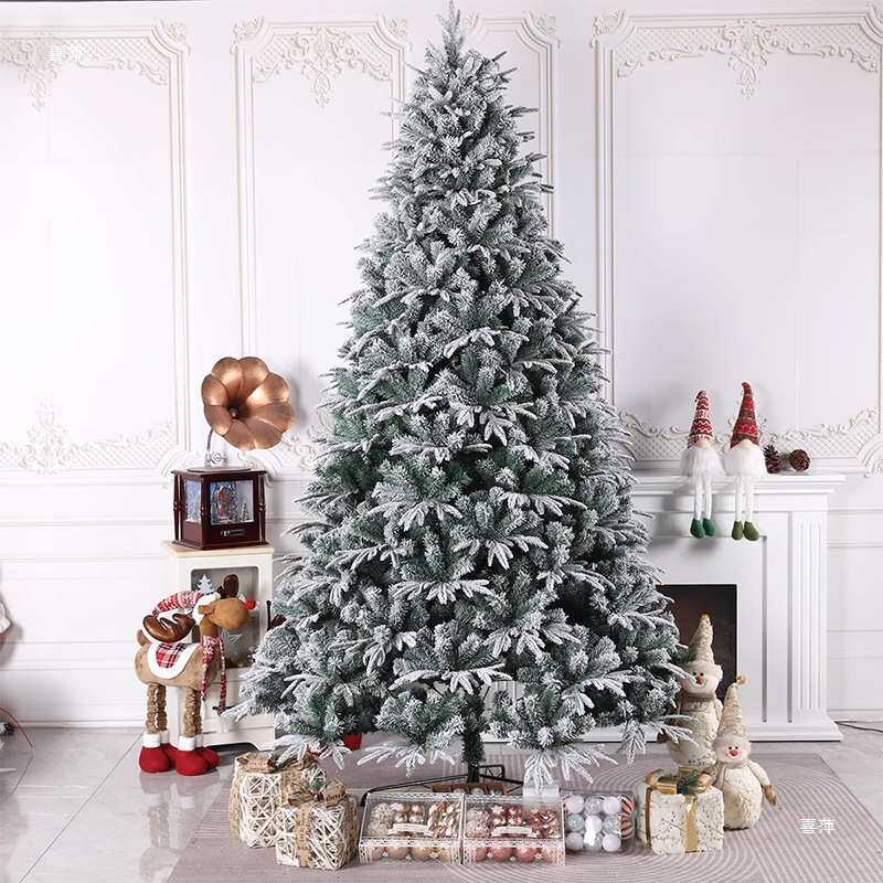 2024新款家用雪花圣诞树大号加密装饰品圣诞节感氛围场景布置