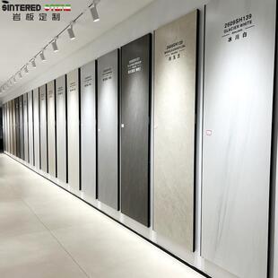 哑光岩板大板800*2600*9连纹客厅仿古瓷砖地砖墙砖素色浅灰鱼肚白