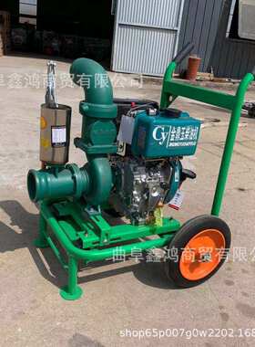 190F汽油6寸离心泵 农田灌溉柴油离心泵 风冷柴油机排灌抽水机