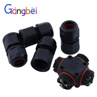 20mm四通十字对接防水连接器航空插头插座螺丝接线XL20-2芯3芯20A