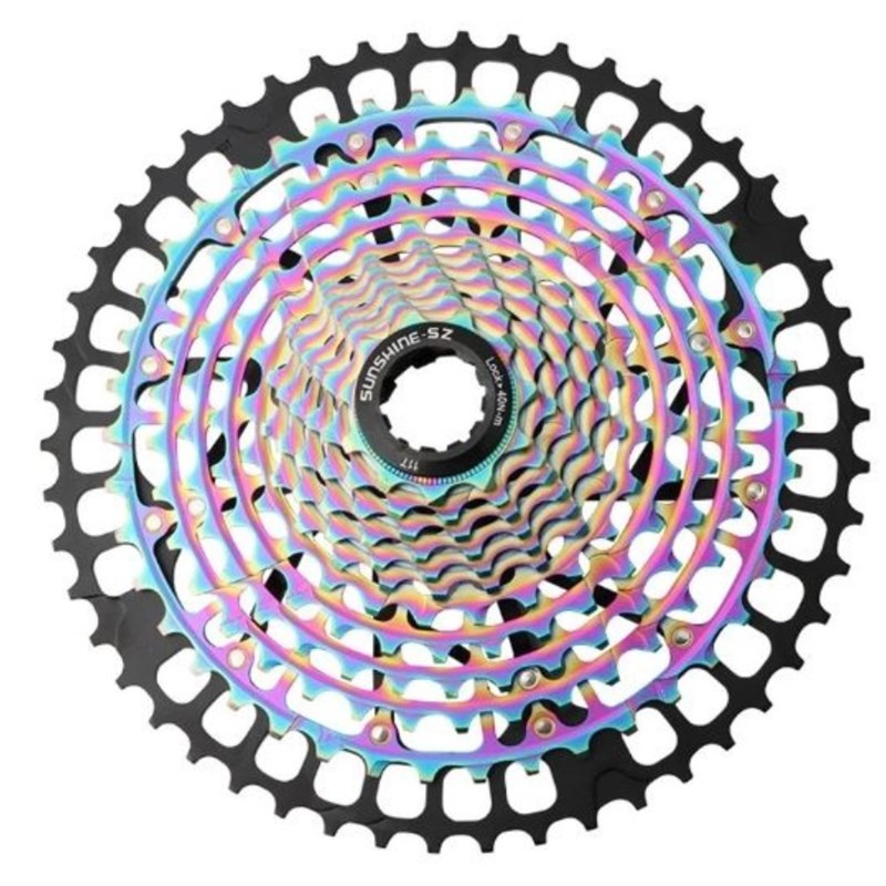 日晖山地飞轮HG 11速12速炫彩镂空CNC一体铝合金超轻齿盘