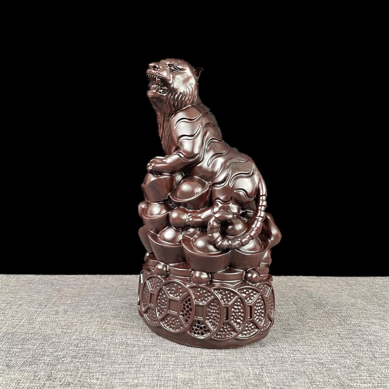 黑檀动物12生肖木雕摆件十二生肖全套鼠牛虎兔龙蛇马羊候鸡狗猪