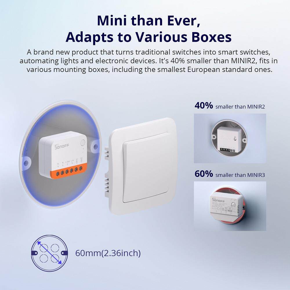 Sonoff Mini R4迷你WiFi智能开关通断器远程控制定时易微联minir4图片