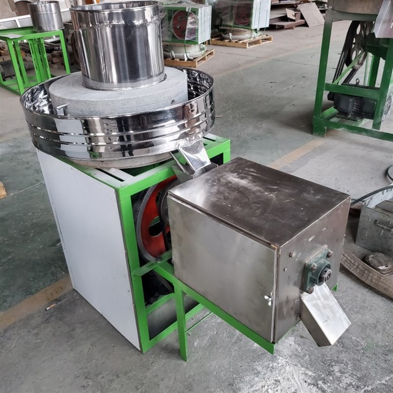 小型电动石磨磨豆浆磨米浆磨芝麻油电动石磨机天然石制作石碾子