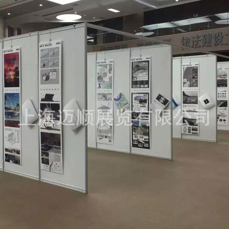 八棱柱展板书画画展展览博物馆画室画廊校园广告宣传屏风展示架厂