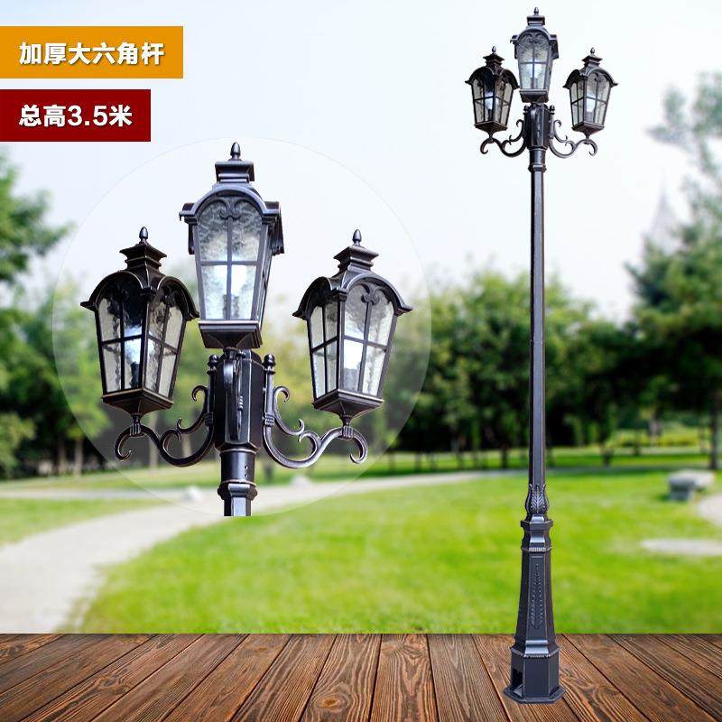 亨莱特工程加厚高杆路灯欧式别墅小区街道花园古罗马三头庭院灯,畜牧/养殖物资,畜牧/养殖器械,淘宝优惠券,粉丝福利购,淘宝优惠卷