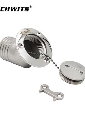 RICHWITS不锈钢316加油口游艇油箱体弯水舱盖污水口注油口