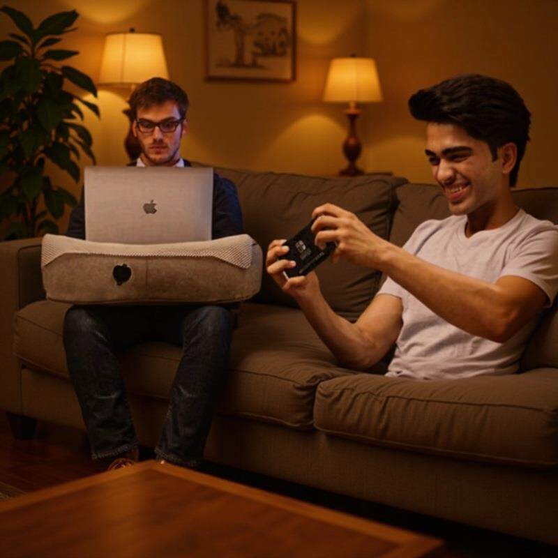 便携式充气电脑桌可折叠床上沙发阅读枕自动充气看书阅读办公桌子