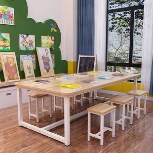 小学培训写字辅导班幼儿园学习桌绘画手工桌阅读美术课桌椅书法桌
