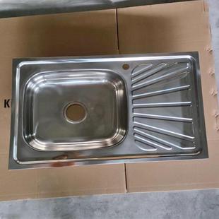 中山骏亿康304不锈钢水槽8050家庭厨房洗菜池抛光单槽