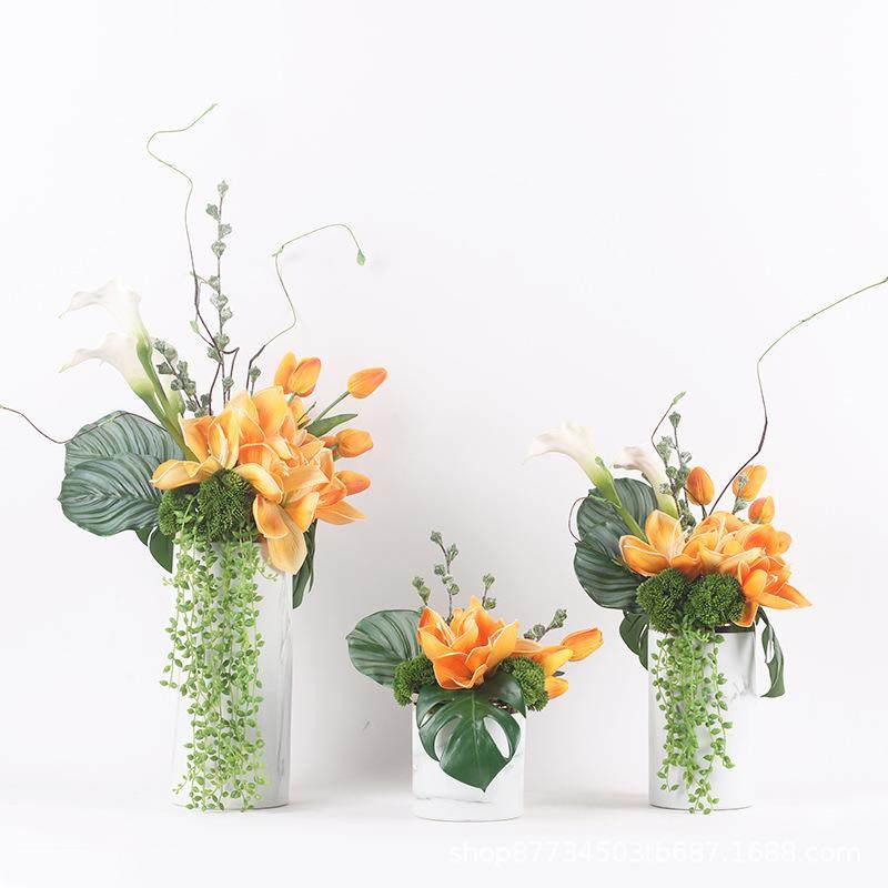 仿真花艺摆件亚克力花瓶套装新中式售楼部洽谈桌花样板间茶几摆花,纺织面料/辅料/配套,纺织机械配件,淘宝优惠券,粉丝福利购,淘宝优惠卷