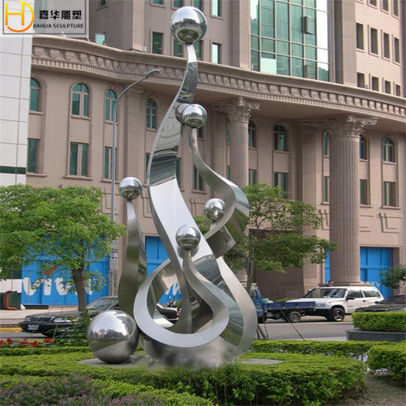 不锈钢雕塑制作户外城市广场商业街景观大型抽象鲸鱼圆环摆件饰品