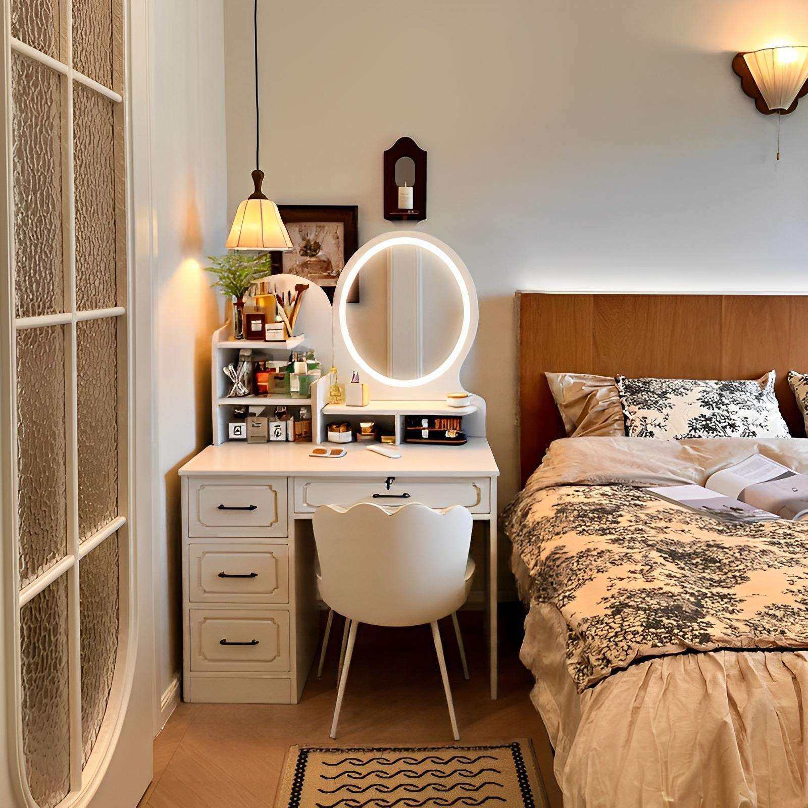 奶油风梳妆台卧室简约现代主卧2025新款小型化妆桌镜收纳妆柜一体,农机/农具/农膜,其它农用工具,淘宝优惠券,粉丝福利购,淘宝优惠卷