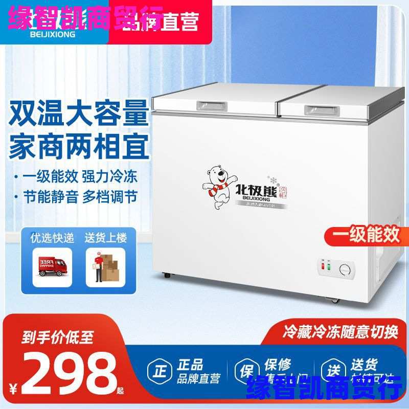 北极熊小冰柜家用冷柜小型双门双温冰柜商用租房冰箱冷冻冷藏