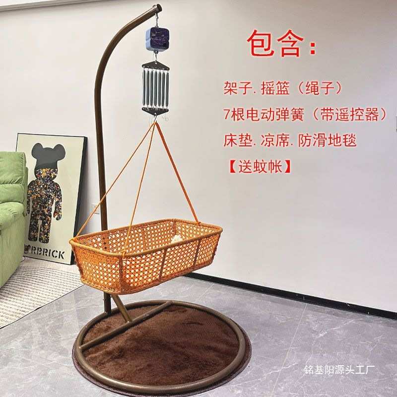 童潮汕秋千安抚摇篮吊床家用婴儿摇篮非摇床摇宝宝婴儿手动童上下