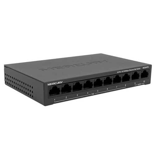 MERCURY水星MS10CPS百兆国标10口POE供电48V交换机监控专用分流器