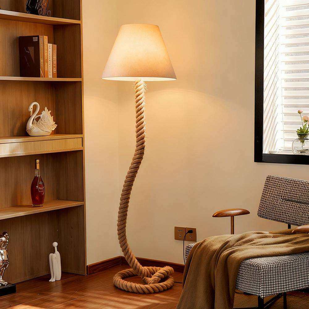 北欧极简麻绳落地灯设计师款创意装饰灯民宿卧室餐厅布艺个性灯具,电子元器件市场,其它元器件,淘宝优惠券,粉丝福利购,淘宝优惠卷