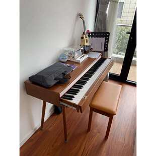 实木琴桌电子琴桌子88键电钢琴收纳桌音乐工作台编曲桌古筝收纳桌