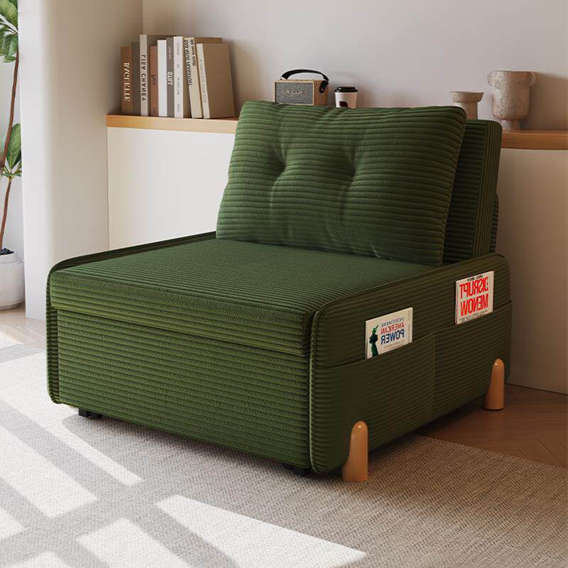 灯芯绒沙发床新款可折叠两用小户型客厅多功能阳台伸缩一体推拉床