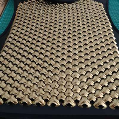 500片不锈钢山纹甲山纹甲电镀金色尺寸3乘3厘米厚0.5毫米