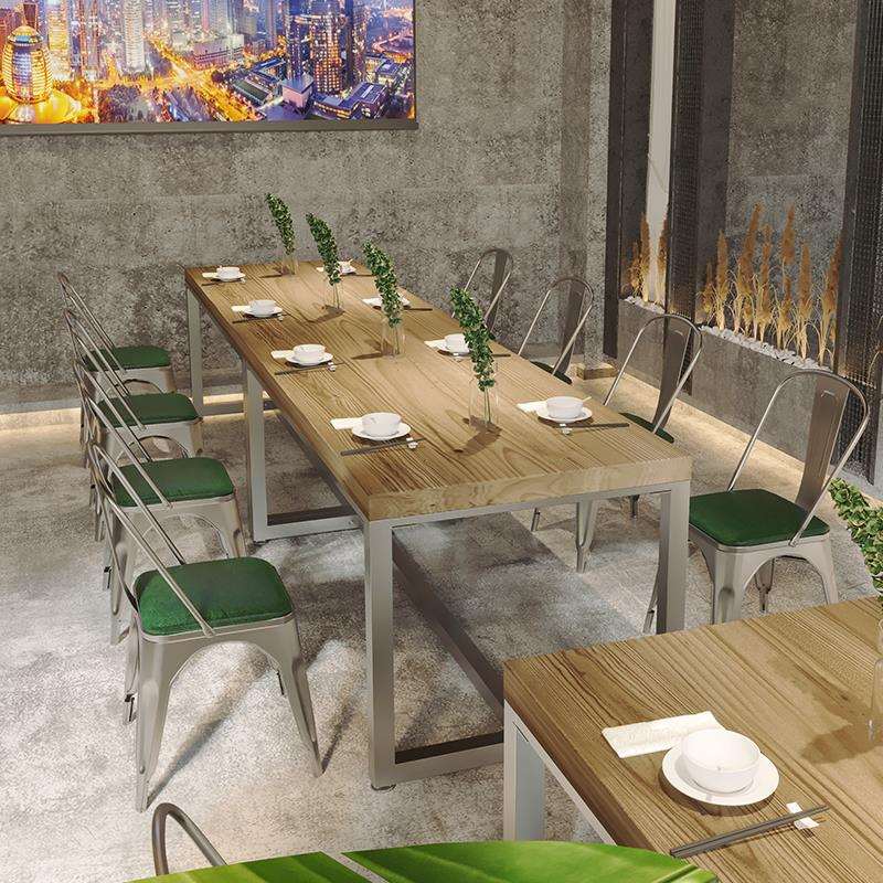 咖啡厅音乐小酒馆餐吧休闲桌子工业风实木餐桌椅现代简约餐厅桌椅