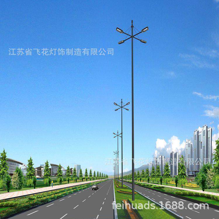8米10米12米14米市电路灯道路灯单臂双臂led路灯灯杆