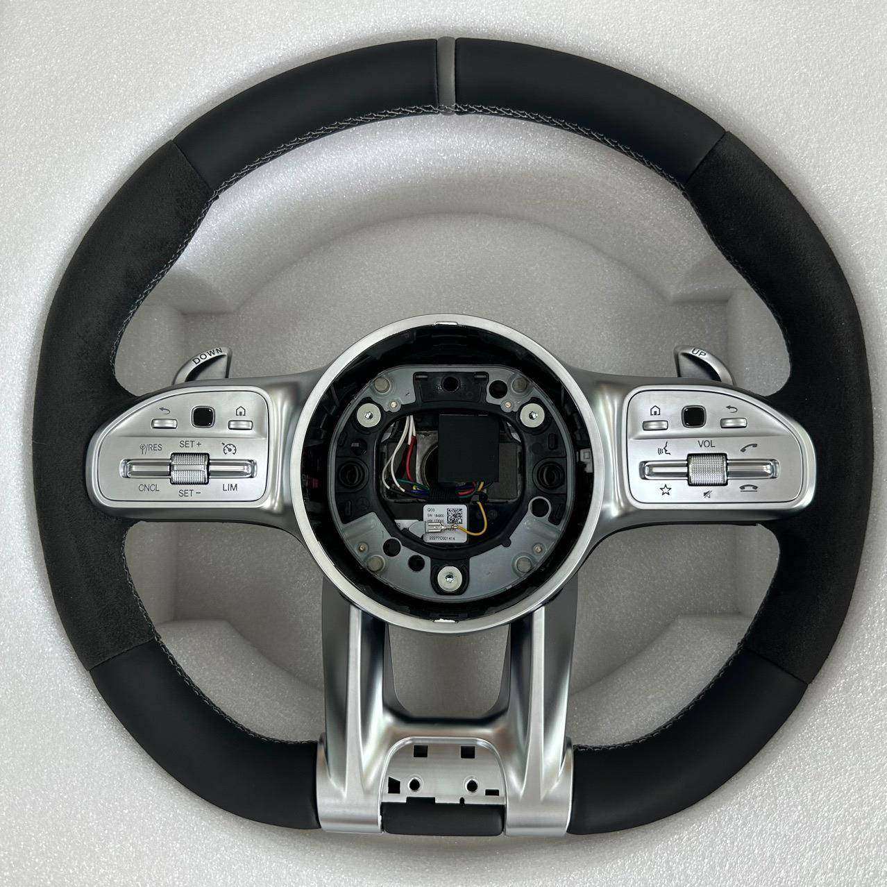适用于奔驰GLA200GLCGLBE300Gc200AMG碳纤维汽车方向盘改装
