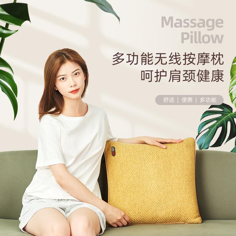家用智能腰部按摩器按摩抱枕腰部加热震动按摩器腰背部按摩靠枕