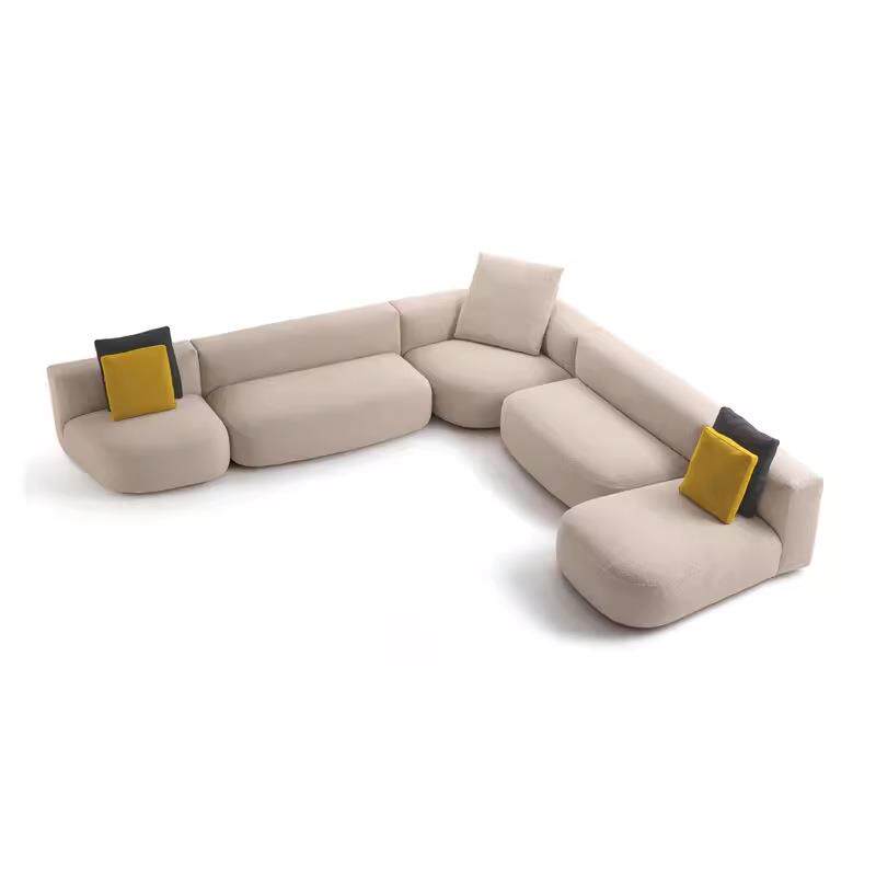 北欧风格布艺沙发现代简约科技布沙发小户型客厅贵妃转角组合套装