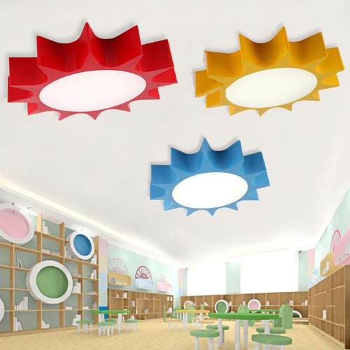 彩色太阳吸顶灯创意幼儿园教室造型灯儿童培训机构大厅艺术顶灯