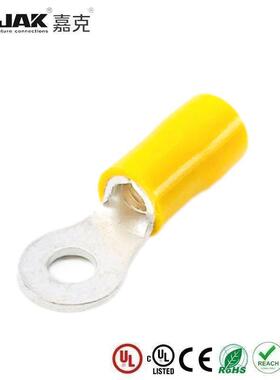 RV5.5-4L圆形预绝缘接线端子紫铜O型冷压端子线鼻子有认证KST